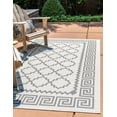 thumbnail image 1 of Unique Loom Stars Indoor/Outdoor Trellis Rug Gray/Silver 8' x 11' 4" Rectangle Geometric Eclectic Perfect For Patio Deck Garage Entryway, 1 of 7
