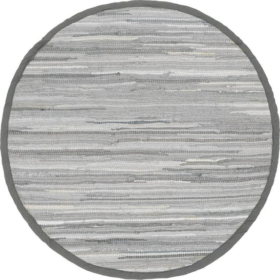 Unique Loom Striped Chindi Cotton Natural Fiber Area Rug or Runner