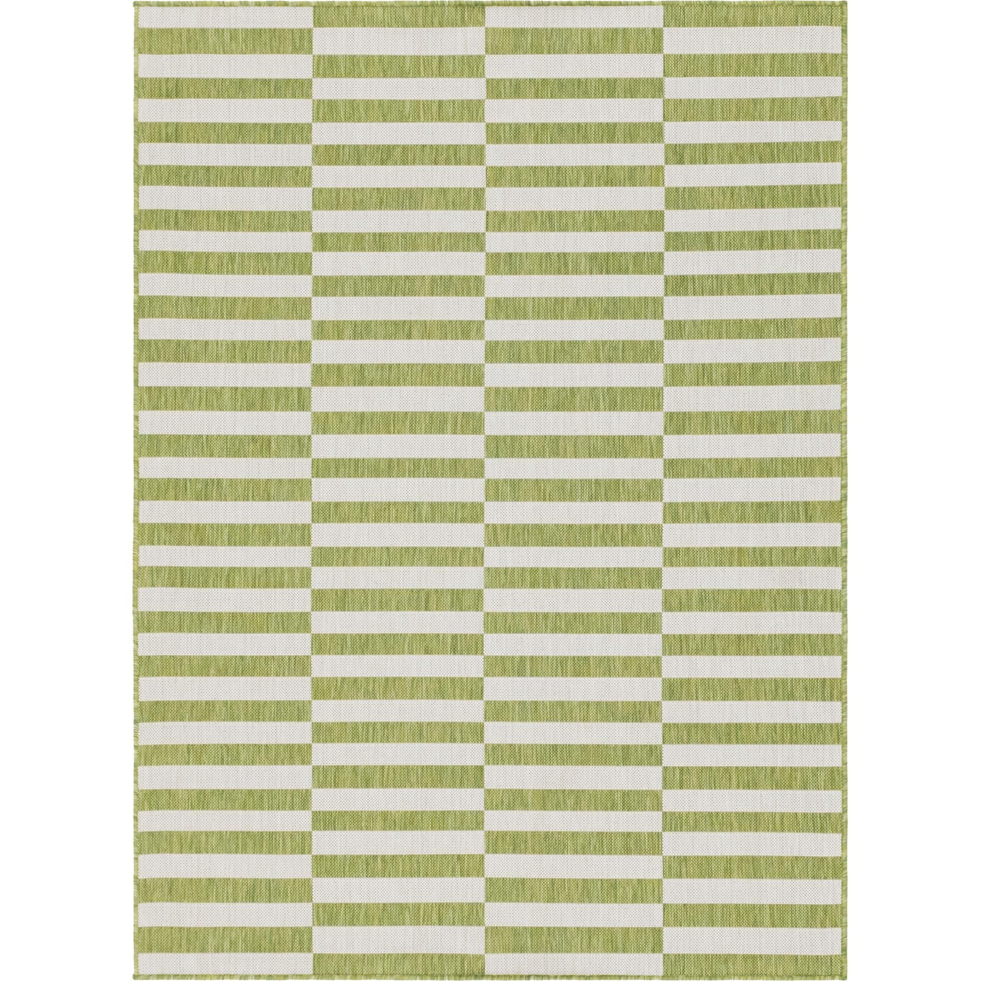 Greenfield Stripe Easy-Care Synthetic Outdoor Rug 8' x 11'4"