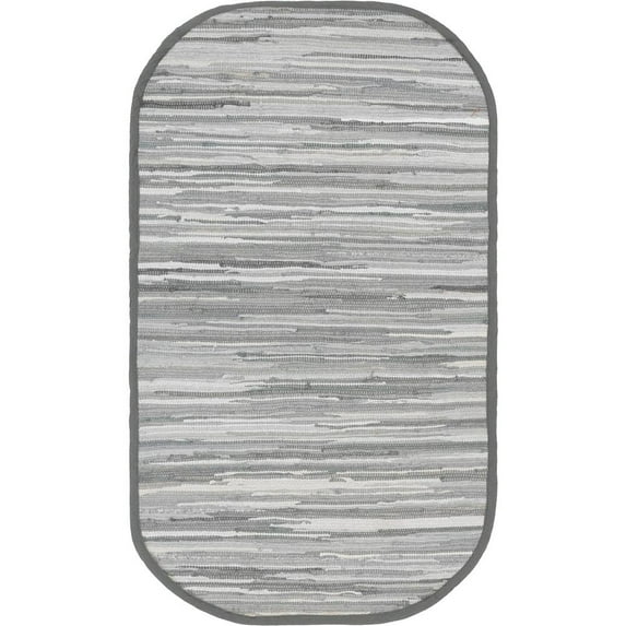 Unique Loom Striped Modern Area Rug, Gray, 60" x 39"