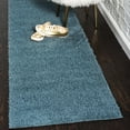 thumbnail image 1 of Unique Loom Studio Solid Shag Collection Area Rug - Sky (2' x 6' 7" Runner Slate Blue), 1 of 7