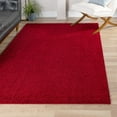 thumbnail image 1 of Unique Loom Studio Solid Shag Collection Area Rug - Sky (9' x 12' 2" Rectangle Red), 1 of 7