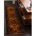 thumbnail image 1 of Unique Loom Sultan Imperial Rug Yellow/Brown 2' x 6' 1" Runner Border Bohemian Perfect For Bathroom Hallway Mud Room Laundry Room, 1 of 2