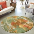 thumbnail image 1 of Unique Loom Haerfest Collection Area Rug - Sumatra (5' 3" Round Green/Ivory), 1 of 6