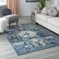 thumbnail image 1 of Unique Loom Sumter Collection Area Rug - Aiken (4' 1" x 6' 1" Rectangle Navy Blue/Blue), 1 of 6