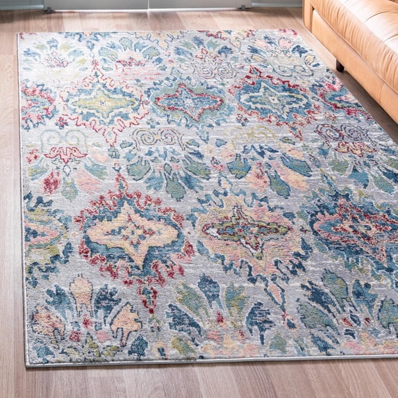 Unique Loom Sumter Collection Area Rug - Brewton (8' x 10' Rectangle Multi/Blue)