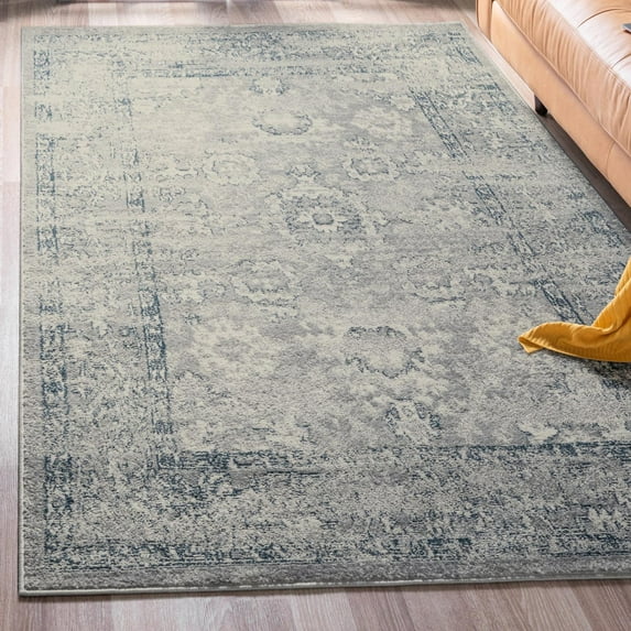 Unique Loom Sumter Collection Area Rug - Edmunds (4' 1" x 6' 1" Rectangle Gray/Ivory)
