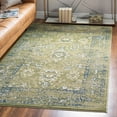 thumbnail image 1 of Unique Loom Sumter Collection Area Rug - Edmunds (8' x 10' Rectangle Green/Ivory), 1 of 7