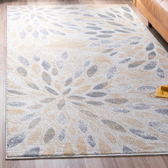 Unique Loom Sumter Collection Area Rug - Rhett (5' 1" x 8' Rectangle Yellow/Gray)