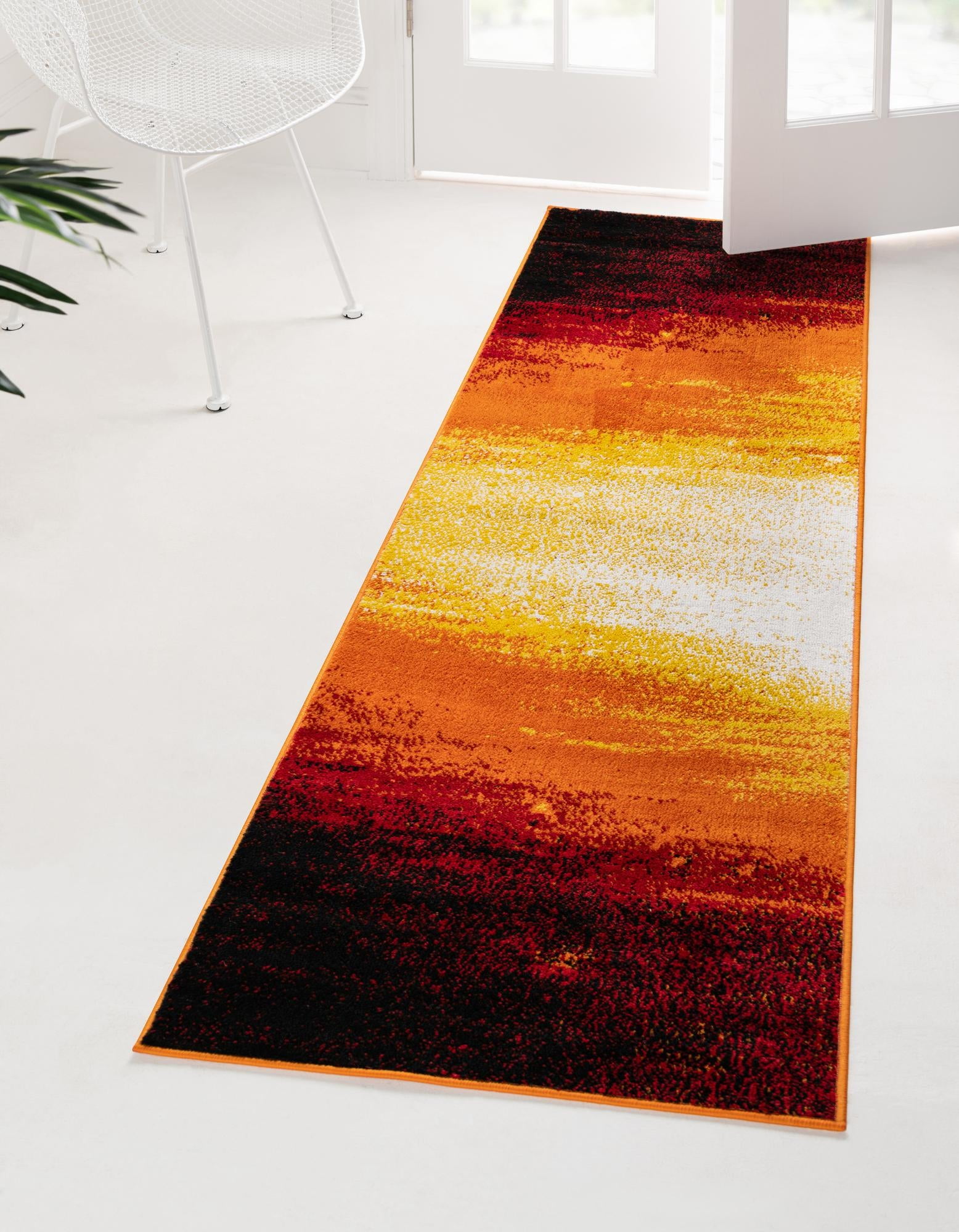 Unique Loom Sunset Metro Contemporary Abstract Area Rug or Runner
