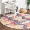 thumbnail image 1 of Unique Loom Vivid Collection Area Rug - Surat (3' 3" Round Multi/Black), 1 of 7