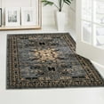 thumbnail image 1 of Unique Loom Taftan Collection Area Rug - Oasis (4' 1" x 6' 1" Rectangle Gray/Cream), 1 of 7