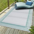 thumbnail image 1 of Unique Loom Aruba Outdoor Collection Area Rug - Tanki (2' x 3' Rectangle Gray Teal), 1 of 7