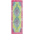 thumbnail image 1 of Unique Loom Thomas Timeless Rug Green/Ivory 2' x 6' 1" Runner Medallion Transitional Perfect For Bathroom Hallway Mud Room Laundry Room, 1 of 5