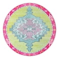 thumbnail image 1 of Unique Loom Timeless Collection Area Rug - Thomas (5' Round Green/Fuchsia), 1 of 12
