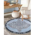 thumbnail image 1 of Unique Loom Timeless Collection Area Rug - Thomas (3' 6" Round Blue Gray/Gray), 1 of 6
