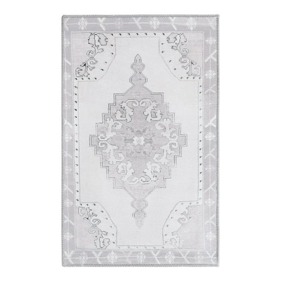 Unique Loom Timeless Collection Area Rug - Thomas (2' x 3' Rectangle white Gray/Gray)