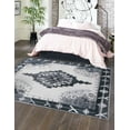 thumbnail image 1 of Unique Loom Timeless Collection Area Rug - Thomas (7' 6" Square Black and White/Gray), 1 of 6