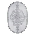 thumbnail image 1 of Unique Loom Timeless Collection Area Rug - Thomas (2' x 3' 1" Oval white Gray/Gray), 1 of 11