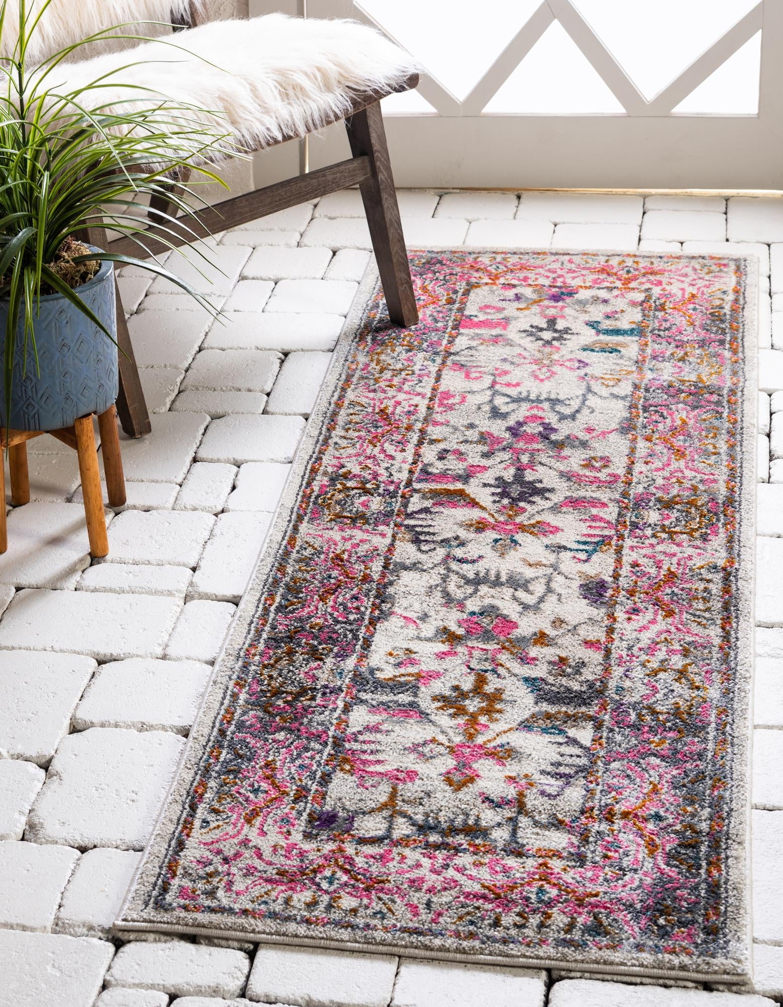 Unique Loom Tidaholm Aurora Rug , 2' 2" x 6' 1" ,Beige