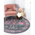 thumbnail image 1 of Unique Loom Aurora Collection Area Rug - Tidaholm (6' 1" Round Gray/Beige), 1 of 8