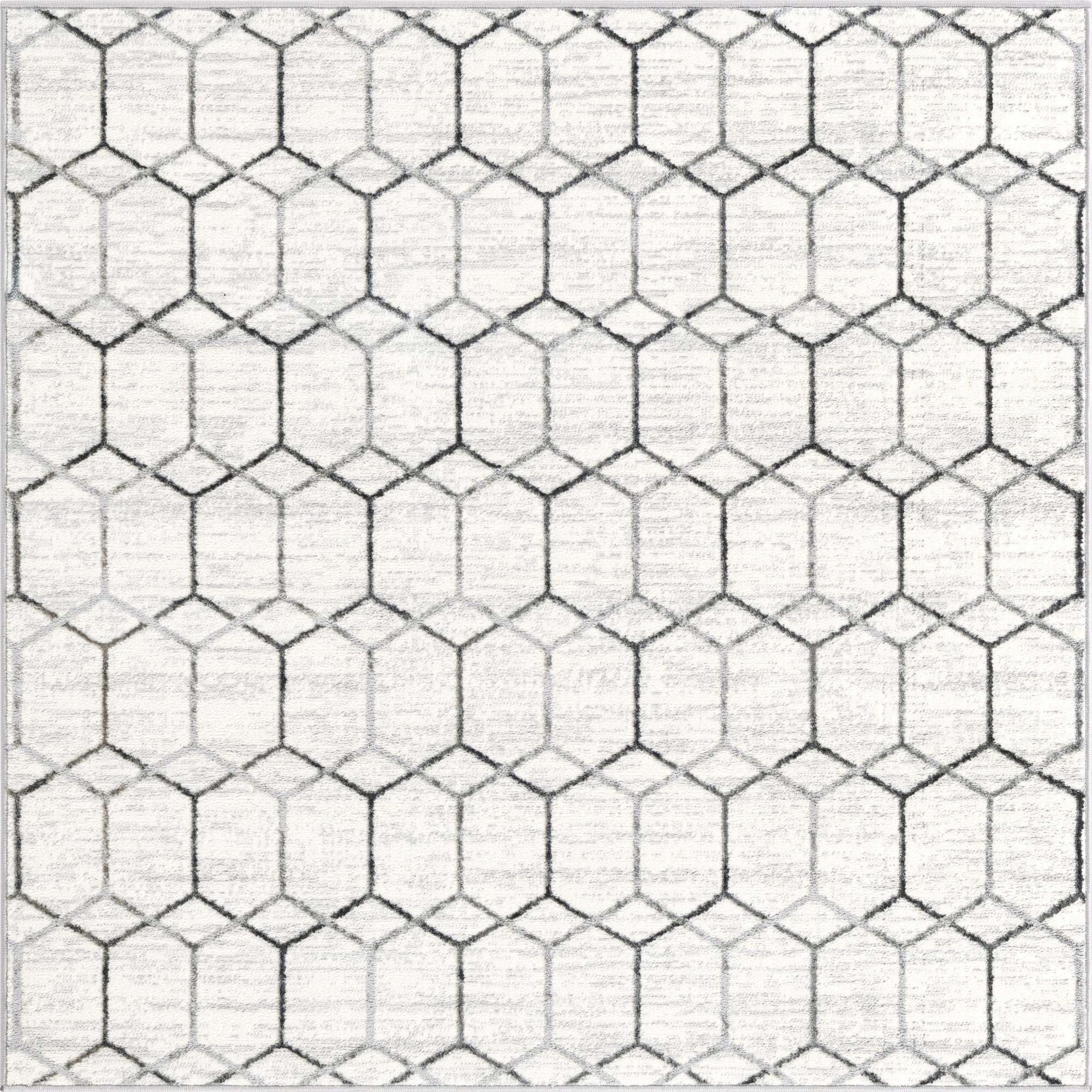 Unique Loom Tile Matrix Trellis Rug