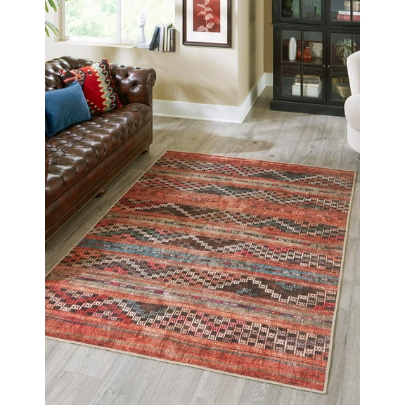 Unique Loom Timeless Collection Area Rug - Andrew (3' 6" x 5' 6" Rectangle Multi/Blue)