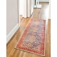 thumbnail image 1 of Unique Loom Timeless Collection Area Rug - James (2' x 6' Runner Navy Blue/Gold), 1 of 7