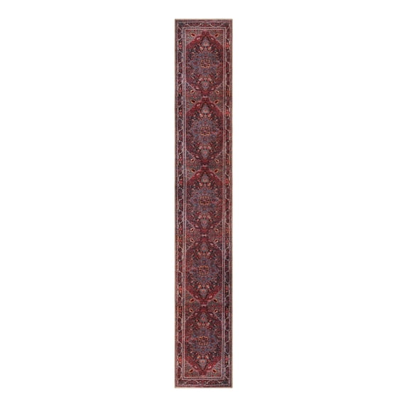Unique Loom Timeless Collection Area Rug - Jude (2' 6" x 16' 5" Runner Burgundy/Teal)