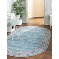 thumbnail image 1 of Unique Loom Timeless Collection Area Rug - Matthew (5' x 8' Oval Blue/Tan), 1 of 9