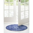 thumbnail image 1 of Unique Loom Timeless Collection Area Rug - Peter (2' x 3' 1" Oval Navy Blue/Ivory), 1 of 11