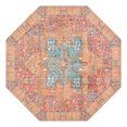 thumbnail image 1 of Unique Loom Timeless Collection Area Rug - Peter (5' 1" Octagon Rust Red/Blue), 1 of 9