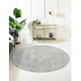 thumbnail image 1 of Unique Loom Timeless Collection Area Rug - Peter (7' 6" Round Gray/Ivory), 1 of 12