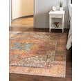 thumbnail image 1 of Unique Loom Timeless Collection Area Rug - Peter (7' 6" Square Rust Red/Blue), 1 of 9