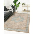thumbnail image 1 of Unique Loom Timeless Collection Area Rug - Peter (7' 6" x 10' 6" Rectangle Light Brown/Gray), 1 of 12