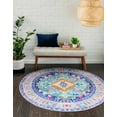 thumbnail image 1 of Unique Loom Timeless Collection Area Rug - Philip (3' 6" Round Blue/Blue), 1 of 7