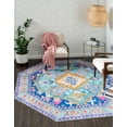 thumbnail image 1 of Unique Loom Timeless Collection Area Rug - Philip (7' 6" Octagon Blue/Blue), 1 of 7