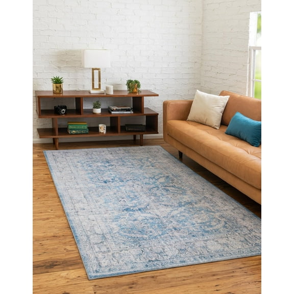 Unique Loom Timeless Collection Area Rug - Thaddeus (2' x 3' Rectangle Blue/Gray)
