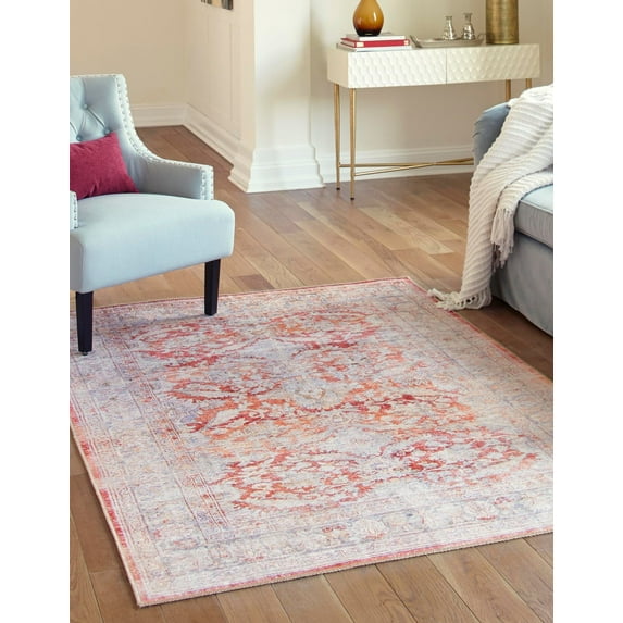 Unique Loom Timeless Collection Area Rug - Thaddeus (3' 6" x 5' 6" Rectangle Rust Red/Gold)