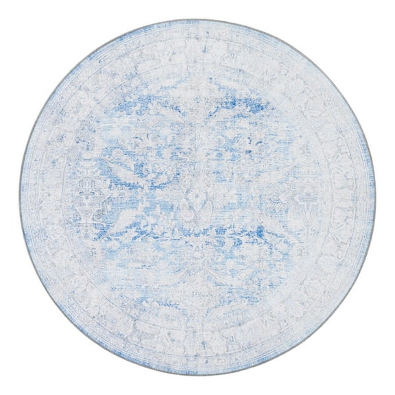 Unique Loom Timeless Collection Area Rug - Thaddeus (5' Round Blue/Gray)