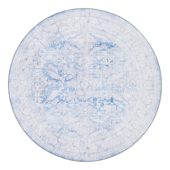 Unique Loom Timeless Collection Area Rug - Thaddeus (5' Round Blue/Gray)