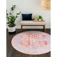 thumbnail image 1 of Unique Loom Timeless Collection Area Rug - Thaddeus (5' Round Rust Red/Gold), 1 of 9