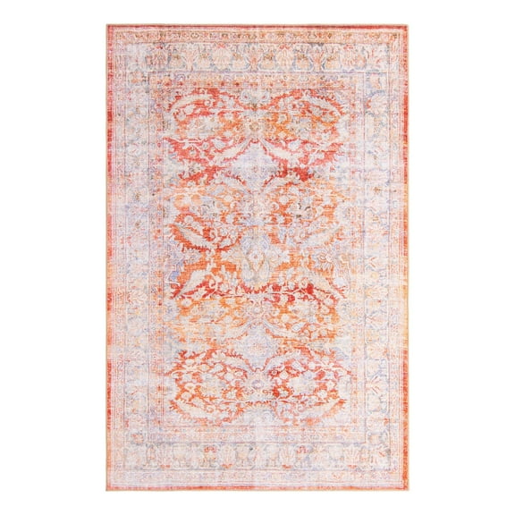 Unique Loom Timeless Collection Area Rug - Thaddeus (5' x 8' Rectangle Rust Red/Gold)
