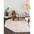 thumbnail image 1 of Unique Loom Timeless Collection Area Rug - Thaddeus (7' 6" Octagon Yellow/Gray), 1 of 10