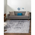 thumbnail image 1 of Unique Loom Timeless Collection Area Rug - Thaddeus (7' 6" Square Charcoal/Navy Blue), 1 of 9