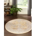thumbnail image 1 of Unique Loom Timeless Collection Area Rug - Thaddeus (7' 7" Round Yellow/Gray), 1 of 12