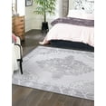 thumbnail image 1 of Unique Loom Timeless Collection Area Rug - Thomas (7' 6" Square white Gray/Gray), 1 of 11