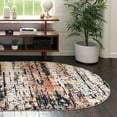 thumbnail image 1 of Unique Loom Tucson Collection Area Rug - Tohono (8' x 10' Oval Multi/Black), 1 of 7
