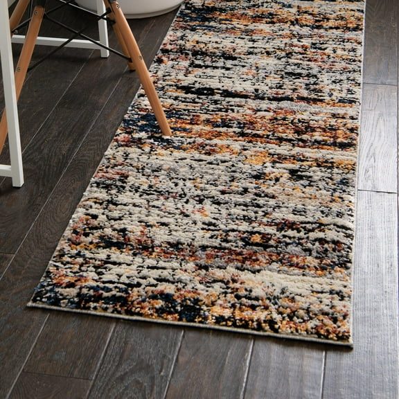 Unique Loom Tucson Collection Area Rug - Tohono (2' x 6' Runner Multi/Black)