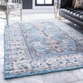 thumbnail image 1 of Unique Loom Tradition Collection Area Rug - Elizabeth (4' 1" x 6' 1" Rectangle Light Blue/Black), 1 of 7